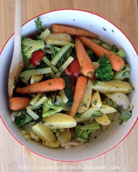 Filetto di merluzzo al cartoccio con fantasie di verdure e... buon ferragosto!