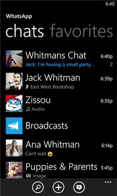 Ancora un'aggiornamento per WhatsApp nella piattaforma Windows Phone.