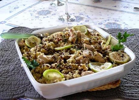 Cuscus con pollo al lime e lenticchie