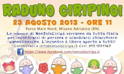 Ciriraduno 23 agosto Misano Adriatico: le mamme di Non Solo Ciripà si incontrano