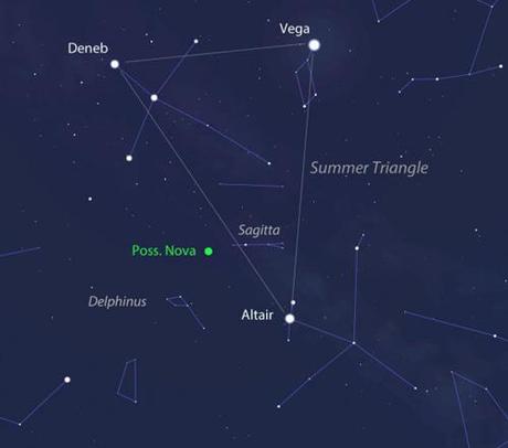 Nova Delphini 2013 (Stellarium)
