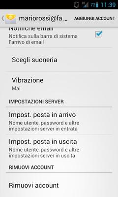 Come configurare Email con Fastweb su dispositivi Google Android.