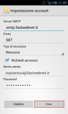 Come configurare Email con Fastweb su dispositivi Google Android.