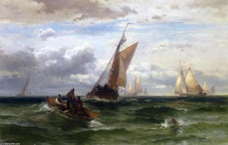 Edward Moran: Vela, olio su tela