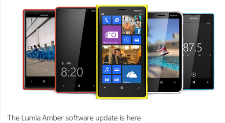 Nokia rende pubblico il changelod del firmware update Amber per i propri device Lumia Windows Phone 8.