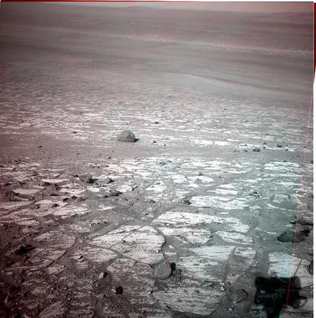 Opportunity sol 3399 NavCam anaglyph