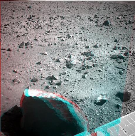 Opportunity sol 3400 NavCam anaglyph