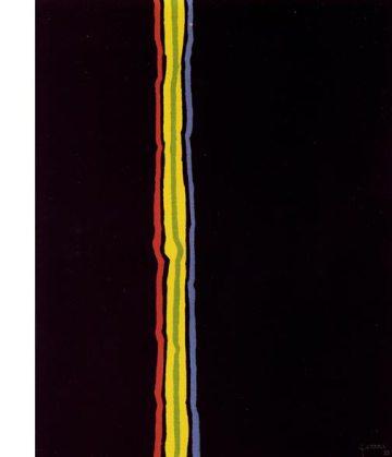 Giancarlo Cerri, Sequenza nera verticale - 1999, cm. 100x80, olio su tela