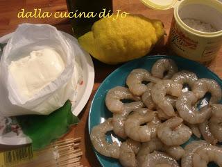 Crema di burrata con mazzancolle al timo