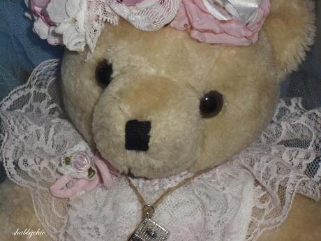 shabbychic,Teddy con i fiori