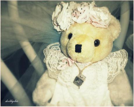 shabbychic,Teddy con i fiori