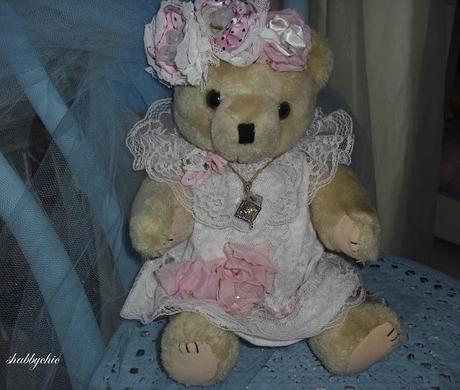 shabbychic,Teddy con i fiori