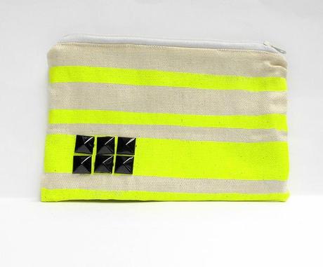 Pouch Neon e Borchie yellow