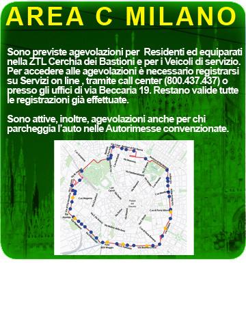 AREA C MILANO orari tagliandi e accesso