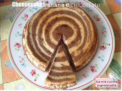 Cheesecake banana e cioccolato (con cottura)