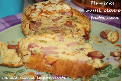 Plumcake wustel, olive e frutta secca