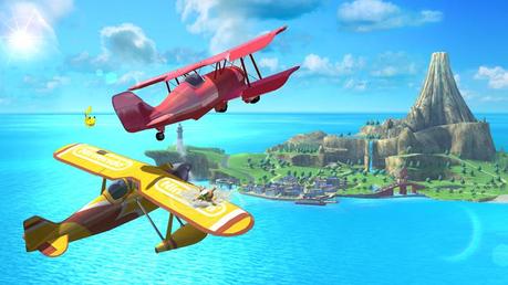 Super Smash Bros. - Un'immagine del livello dedicato a Pilotwings