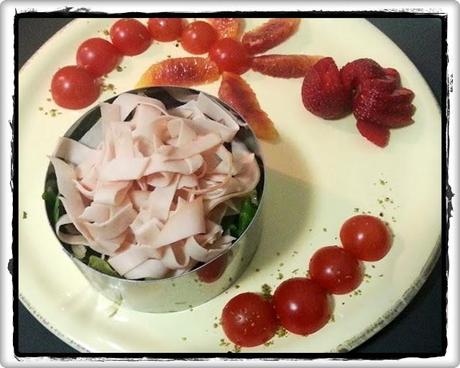L'insalata con tacchino arrosto, fragole e zucchine di Anna Maria Pellegrino