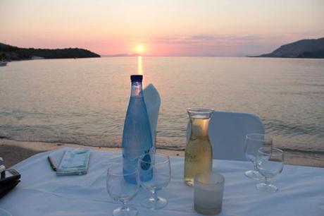 cena romantica al tramonto