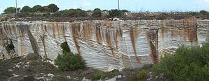 English: Dune sediments of Plestocene age - Fa...