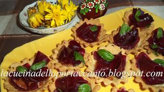 Tortini di ricotta al forno con barbabietole