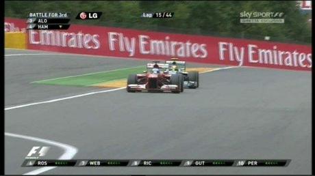 Ascolti F1 Gp Belgio - 1,06 mln in diretta su Sky Sport HD e 2,65 mln in differita Rai 2/HD