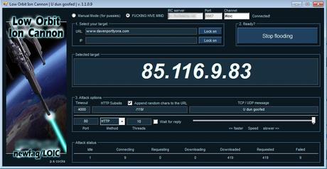 [Guida] Come eseguire un attacco DDOS tramite LOIC.