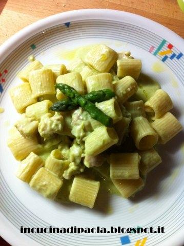 Pasta con merluzzo e asparagi