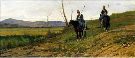 Giovanni Fattori, Le vedette, 1870-1875, Olio su tela, 40 x 107 