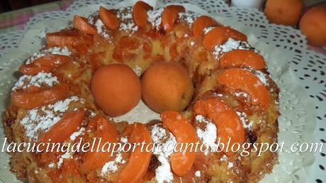 Ciambella morbida alle albicocche fresche e zucchero integrale