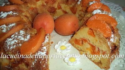 Ciambella morbida alle albicocche fresche e zucchero integrale