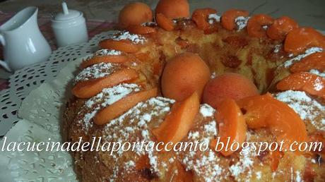 Ciambella morbida alle albicocche fresche e zucchero integrale