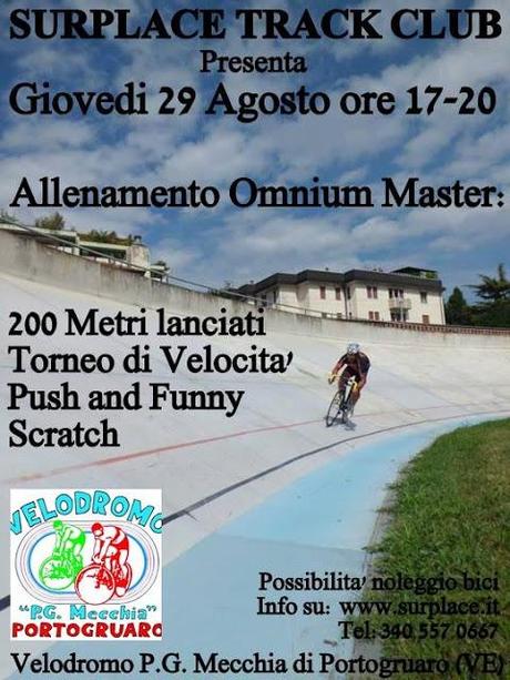 Appuntamento Pista Portogruaro giovedì 29 Agosto