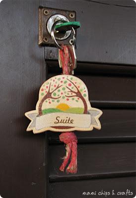 Portachiavi in legno per un bio-agriturismo