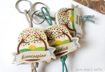 Portachiavi in legno per un bio-agriturismo