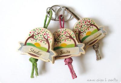 Portachiavi in legno per un bio-agriturismo