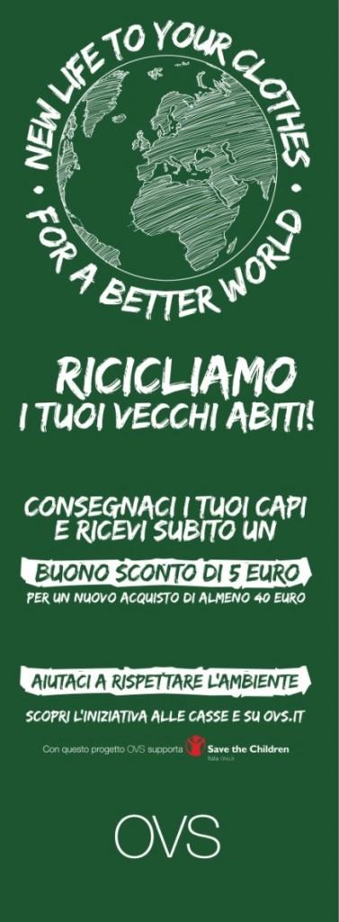 ovs raccolta abiti usati buono sconto riciclo