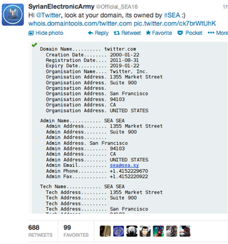 SyrianEletronicArmy! Attacco in corso a twitter!