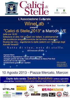 “CALICI DI STELLE” ARRIVA ANCHE NELLA PIAZZA DI MARCON