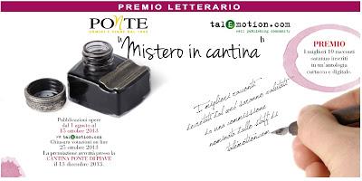 “MISTERO IN CANTINA”: AL VIA LA PRIMA EDIZIONE DEL PREMIO LETTERARIO DI CANTINA PONTE