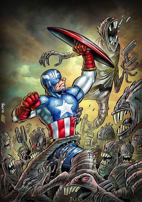 La versione definitiva della cover variant di Leo Ortolani per Capitan America Panini Comics Lucca Comics & Games 2013 Leo Ortolani 