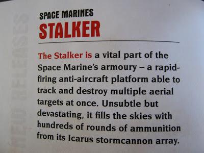 Nuovi Space Marine: Stalker, Hunter e Squadra Comando del Reclusiam