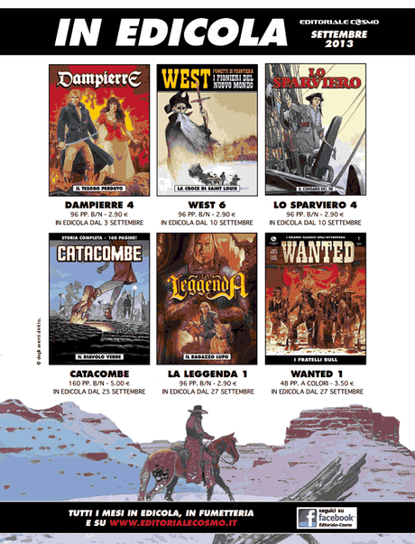 Le uscite di settembre 2013 della Editoriale Cosmo Editoriale Cosmo 
