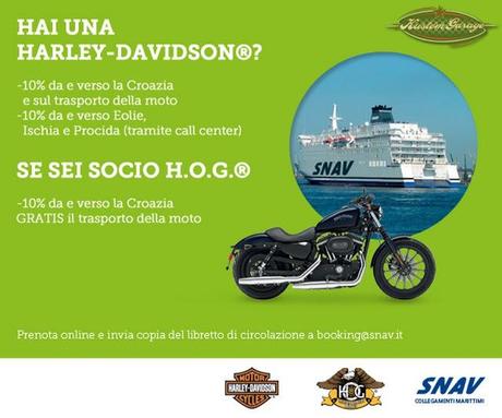 Agosto 2013: nasce l'accordo tra Harley-Davidson Italia e SNAV