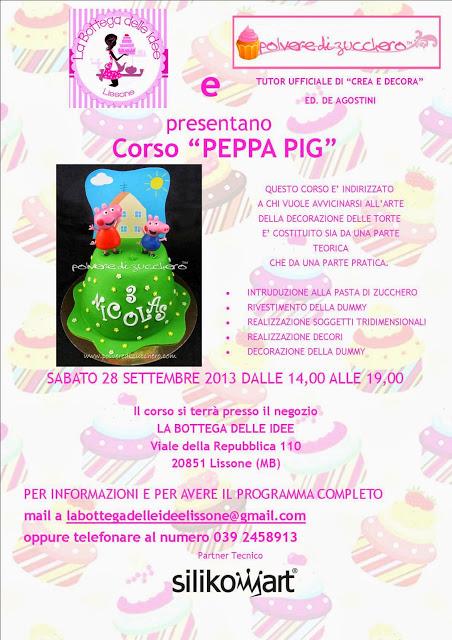 Corso di cake design a Lissone (Monza/Brianza) tema Peppa Pig