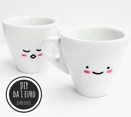 DIY da 1 Euro - Foto tutorial Tazzine da caffè kawaii