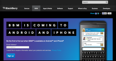 Blackberry Messanger su iPhone e Android? Prossimamente!