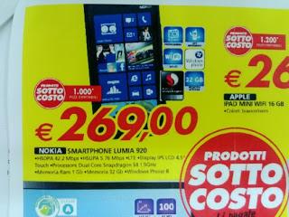 Altri dettagli per il sottocosto Auchan riguardo il Nokia Lumia 920!