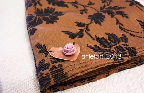 pochette gioiello... tessuti d'arredamento e rame di scarto!