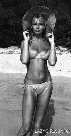 It was Brigitte Bardot who exploded the bikini to a dribbling world populace in 1958. This is one of the earliest bikini shots